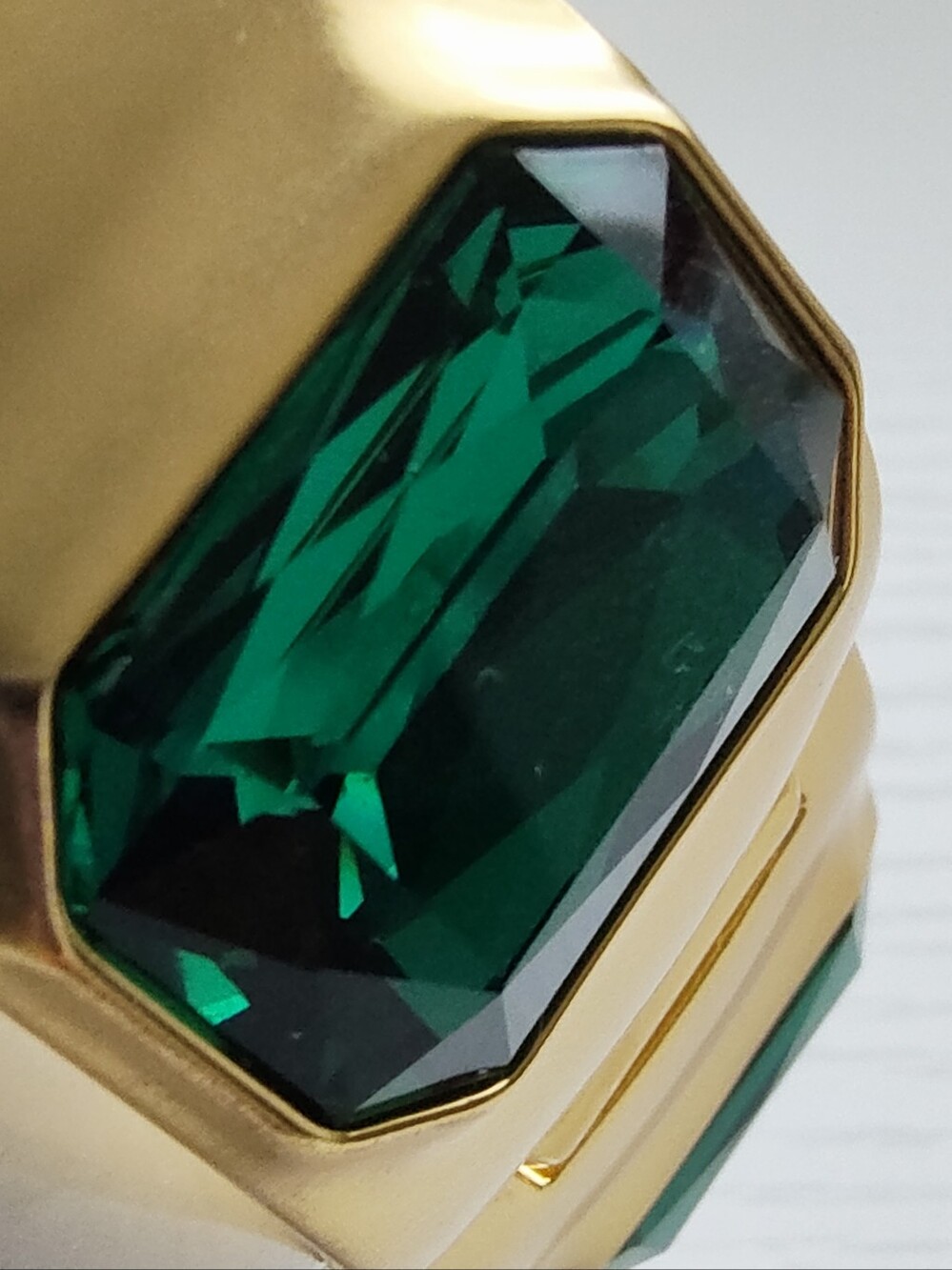 J. Crew Baguette statement bracelet Emerald Green Stones - Picture 10 of 10